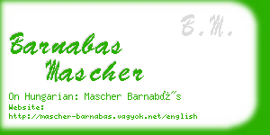 barnabas mascher business card